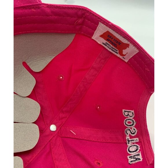 Boston massachusetts pink baseball cap hat for women 100% cotton, adjustable siz - Picture 5 of 5